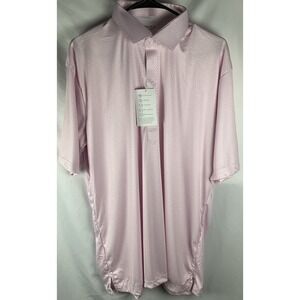 Collar And Co Mens Polo Shirt XL Pink Relaxed Fit Performance Golf New With Tags
